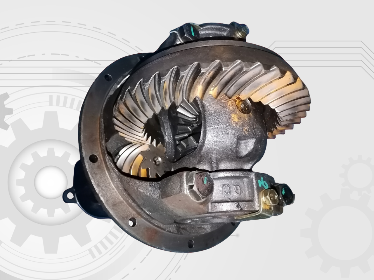 Редуктор заднего моста для машин с одинаковыми колесами перед и зад JAC N35 240W6172-4.875-2402010 240W617248752402010