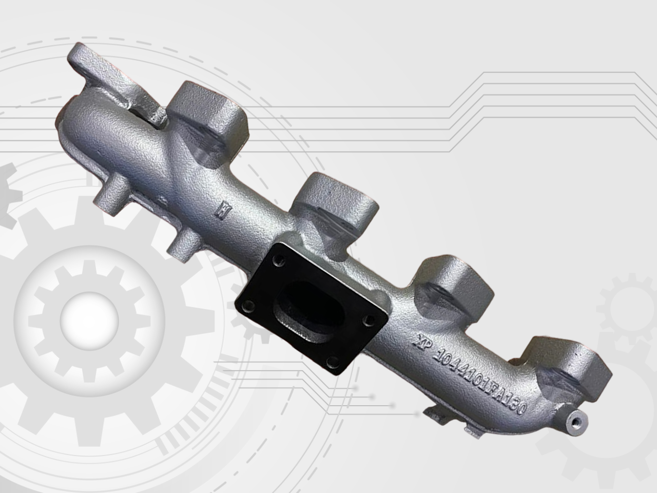 Коллектор выпускной E-4 для ДВС 4DA1-2C JAC N56 1044101FA130