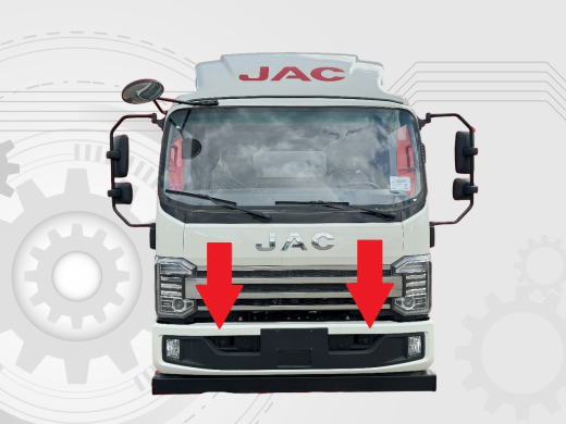 Бампер передний (пластик) JAC N120X 2803100LE553WV 2803100LE553-WV